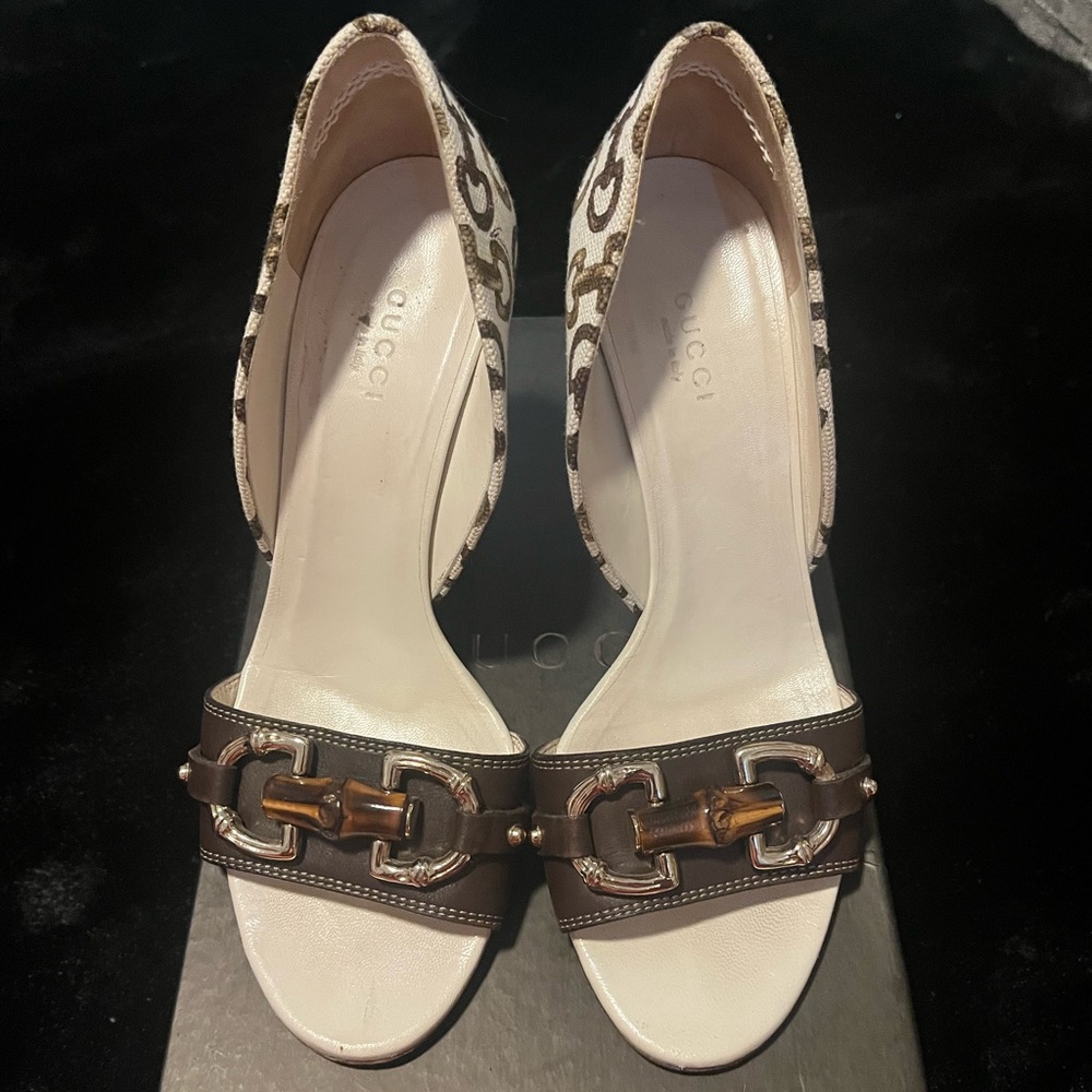 Gucci Brown Open-Toe Women's Shoes
